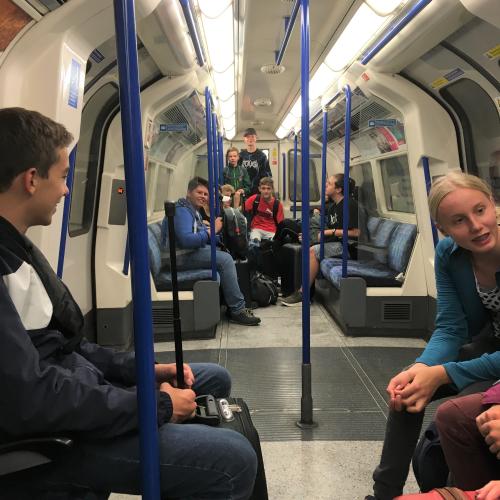 on the tube