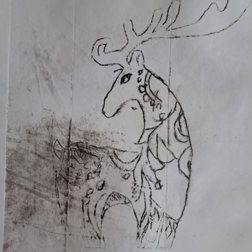 Leonie Schlacht 3B Radierung