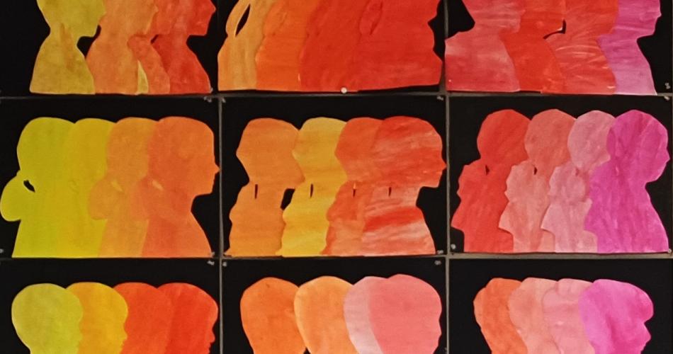 Portraits von Gelb auf Magenta der 1c